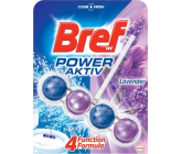 Bref Power Aktiv 4 Formula Lavender toilet block for hygienic cleanliness and freshness of your toilet, colours the water 50 g