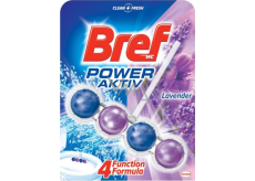 Bref Power Aktiv 4 Formula Lavender toilet block for hygienic cleanliness and freshness of your toilet, colours the water 50 g