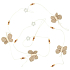 Chain butterflies made of brown fabric 2 m