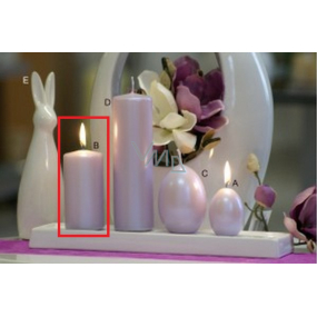 Lima Pastel candle metal light purple cylinder 50 x 100 mm 1 piece