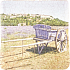 Bohemia Gifts Carriage with decorative tile background 10 x 10 cm