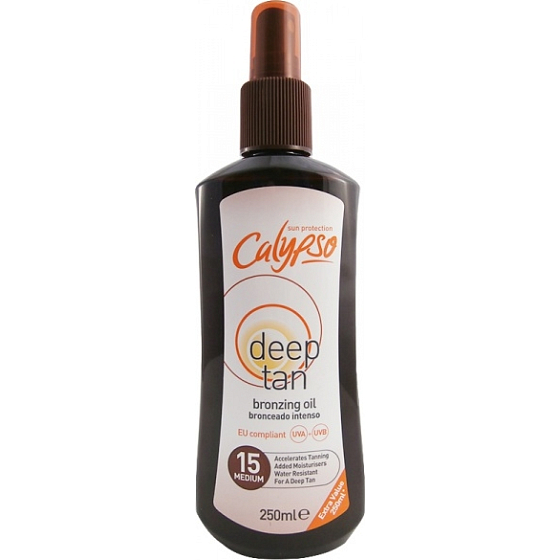 Calypso Deep Tan SPF15 bronze tanning oil 250 ml