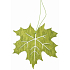 Wooden green leaf for hanging 10 cm
