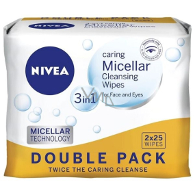 Nivea 3in1 Micellar skin wipes for all skin types Duo 2 x 25 pieces