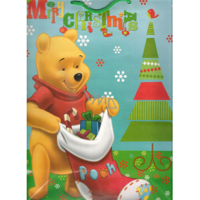 Ditipo Gift paper bag 26 x 13.5 x 32 cm Disney Winnie the Pooh Merry Christmas
