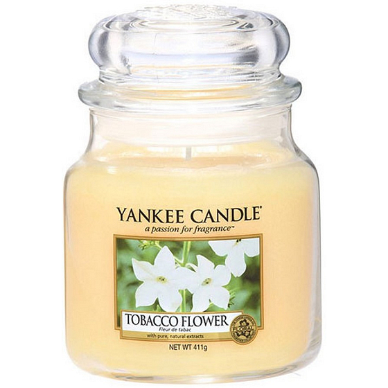 Yankee Candle Tobacco Flower - Tobacco flower scented candle Classic medium glass 411 g