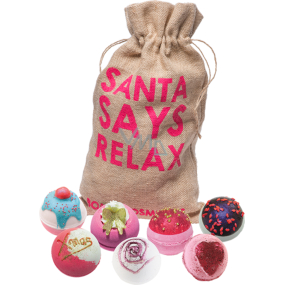 Bomb Cosmetics Christmas relax - Santa Says Relax mix of ballistics 7 x 160 g, cosmetic set
