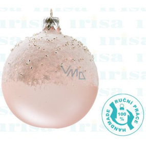 Irisa Glass flasks, pink, powdered, set 7 cm 12 pcs