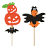 Halloween felt decoration 9 cm + skewers 1 piece