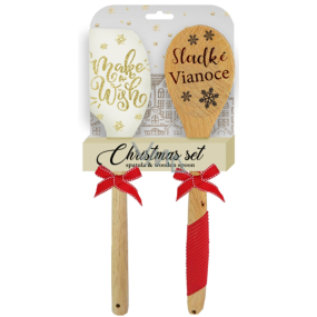 EP Line Silicone spatula and wooden spoon 1 pack, Christmas set
