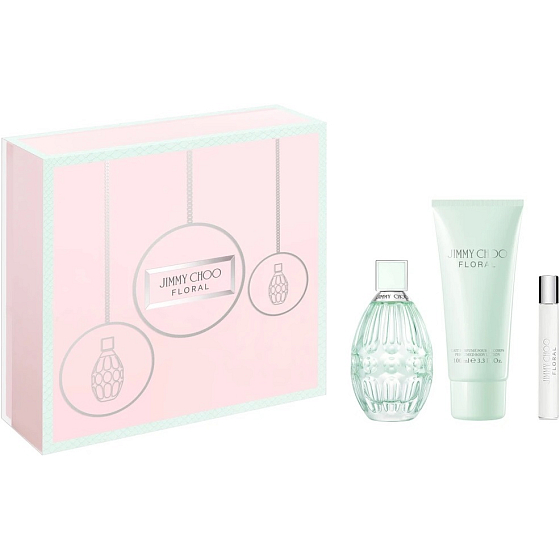 Jimmy Choo Floral eau de toilette for women 90 ml + body lotion 100 ml + eau de toilette 7.5 ml, gift set