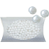 Pearlized plastic beads with a hole, 5 mm, 33 g