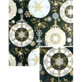 Nekupto Gift wrapping paper Christmas 70 x 200 cm Black silver, gold balls