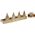 Emocio Candle holder with trees wood, metal for 4 candles 50 x 18 cm
