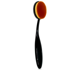 Make-up brush oval with synthetic bristles black handle 16 cm