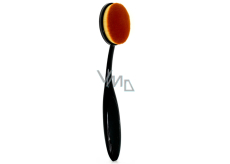 Make-up brush oval with synthetic bristles black handle 16 cm