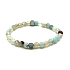 Agate light blue facet bracelet elastic natural stone, ball 6 mm / 16 - 17 cm