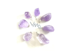 Amethyst Brazil Tumbler pendant natural stone M, approx. 2,5 cm, AA quality, stone of kings and bishops