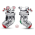 Sterling silver 925 Mouse in Christmas stocking, Christmas bracelet bead