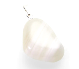 Agate white Troml pendant natural stone M, provides peace and tranquility