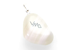 Agate white Troml pendant natural stone M, provides peace and tranquility