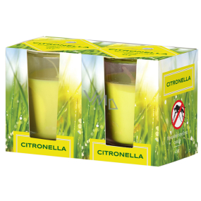 Emocio Citronella scented candle glass 52 x 65 mm 45 g 2 pieces in box