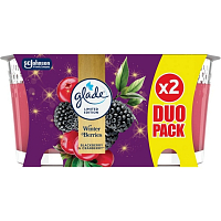 Glade Winter Berries scented candle in glass duo 2 x 112 g