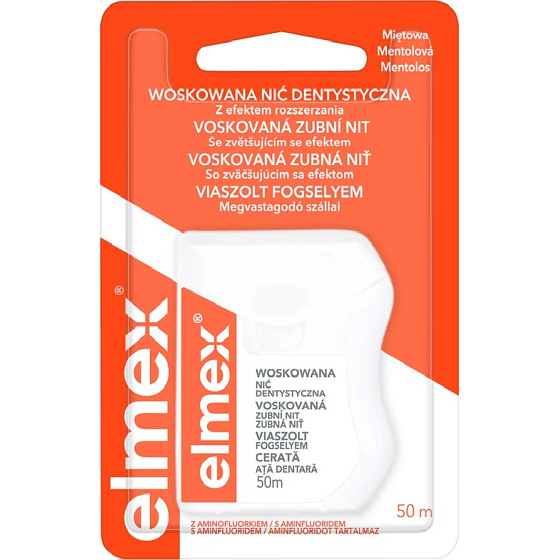 Elmex waxed dental floss with menthol 50 m