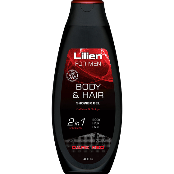 Lilien Men Dark Red shower shampoo for men, 400 ml
