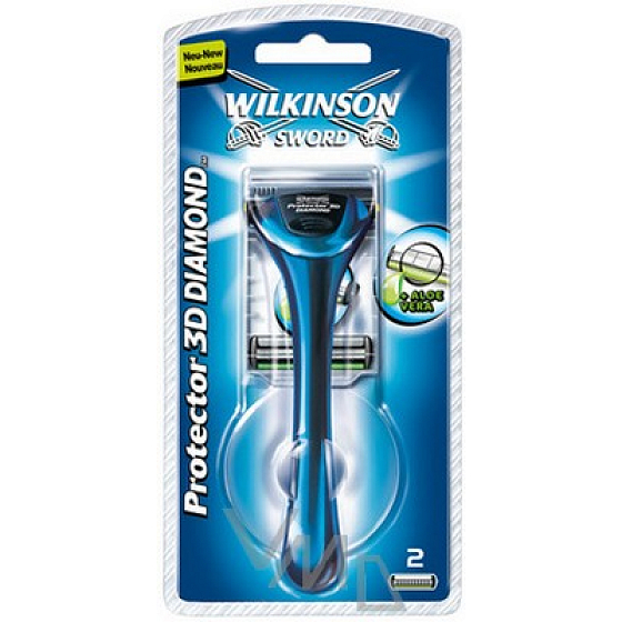 Wilkinson Sword Protection 3D Diamond razor 2 blades for men 1 piece