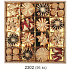 Straw decoration in wooden box with wine decor 56 pieces