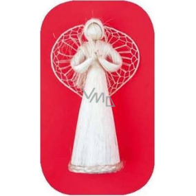 Angel with intertwined wings abaca 16 cm