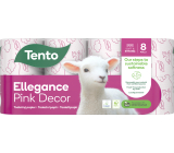 This Ellegance Pink Decor Toilet Paper 150 shreds 3 ply 8 pieces