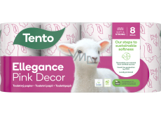 This Ellegance Pink Decor Toilet Paper 150 shreds 3 ply 8 pieces