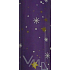Gift wrapping paper 70 x 150 cm Purple with stars