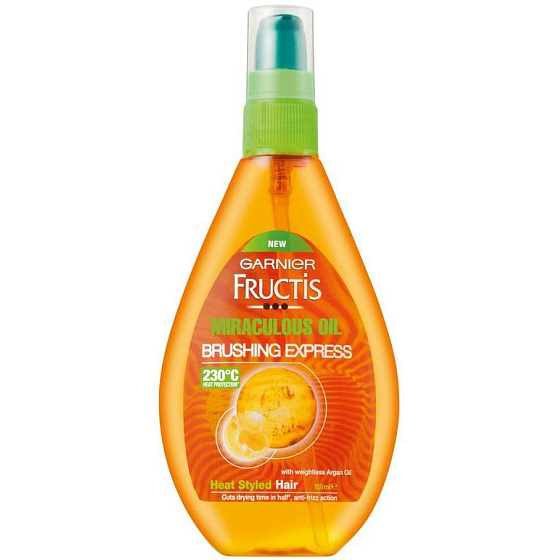 Garnier Fructis Miraculous Oil Brushing Express Argan oil for hair exposed to heat 150 ml spray