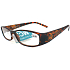 Berkeley Reading Prescription Glasses +1.0 brown patterned retro CB02 / MC2 1 piece ER6040