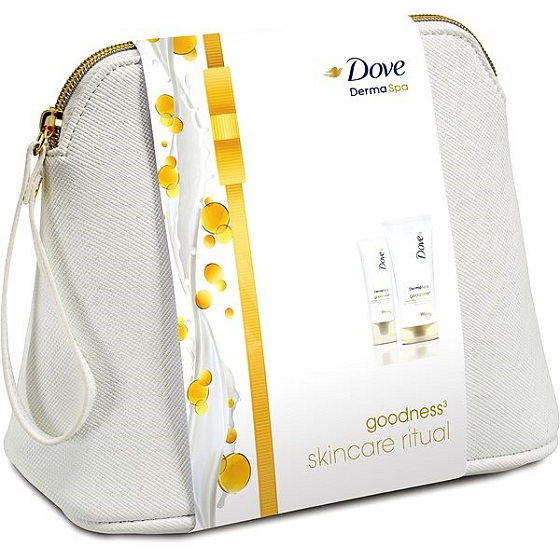 Dove Derma Spa Goodness3 hand cream 75 ml + Derma Spa Goodness3 body lotion 200 ml + cosmetic bag, cosmetic set