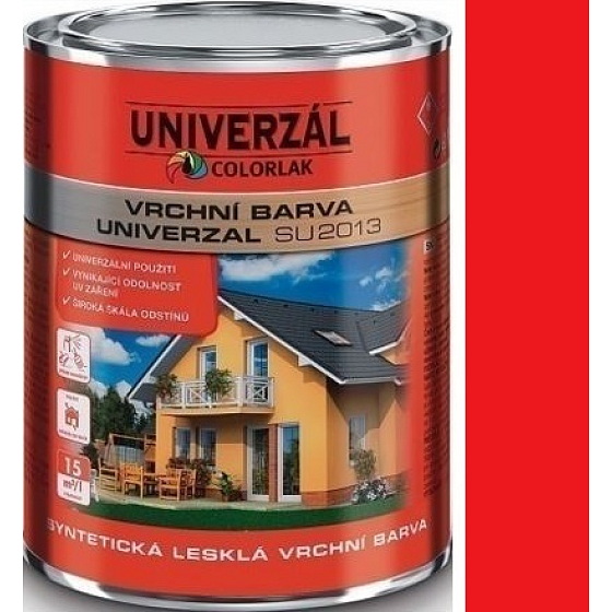 Colorlak Univerzal SU2013 synthetic glossy top color Fire red 0.35 l