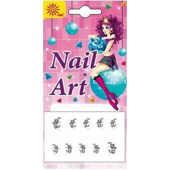 Self-adhesive nail decorations black 04 16 x 8 cm 1280