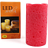 Albi Led candle ripple big red