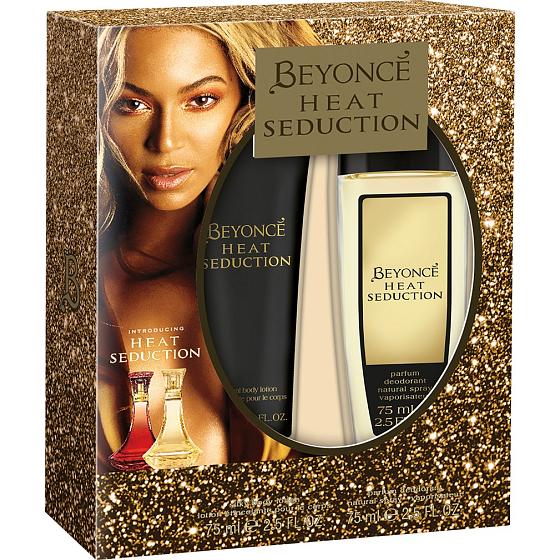 Beyoncé Heat Seduction perfumed deodorant glass for women 75 ml + body lotion 75 ml, cosmetic set