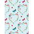 Ditipo Gift wrapping paper 70 x 200 cm Light green, hearts from flowers butterflies