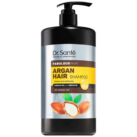 Dr. Santé Argan Oil and Keratin Shampoo for Damaged Hair 1L