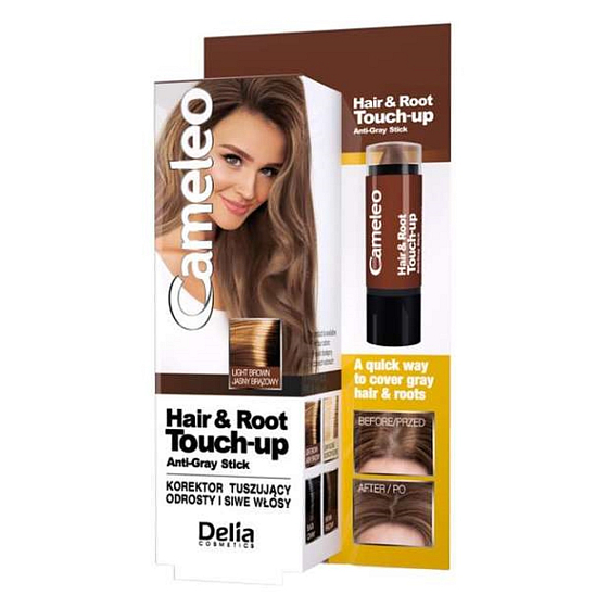 Delia Cosmetics Cameleo Hair & Root Concealer covers roots and light hair Light Brown 4.6 g