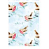 Ditipo Gift wrapping paper 70 x 200 cm Light blue bird and snowflakes