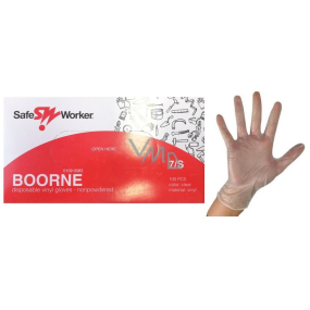 Safe Worker Boorne Examination gloves, vinyl, powder-free, non-sterile, size S, box of 100 pieces