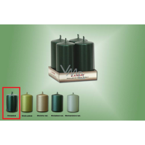 Lima Candle smooth metal green cylinder 50 x 100 cm 4 pieces