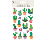 Plastic stickers Cactuses 14 x 25 cm