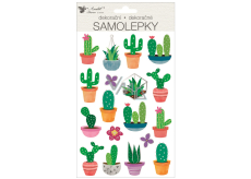 Plastic stickers Cactuses 14 x 25 cm